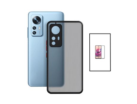 Kit Carcasa Anti Choque Camera Protection + Protector de Pantalla 5D Full Cover Xiaomi 12 Lite PHONECARE Negro