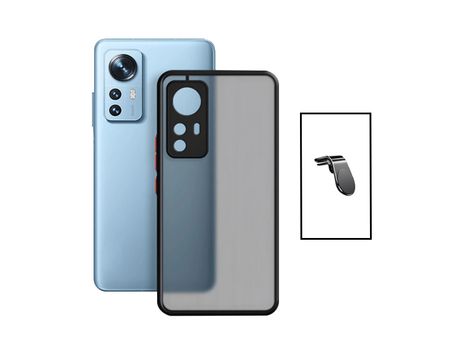 Kit Carcasa Anti Choque Camera Protection + Suporte Magnético L Safe Driving Xiaomi 12 Lite PHONECARE Negro