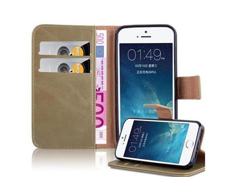 Carcasa para iPhone 5 / 5S / SE 2016 CADORABO Marrón