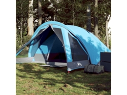 Tienda de campaña tipo cabaña impermeable azul para 4 personas.