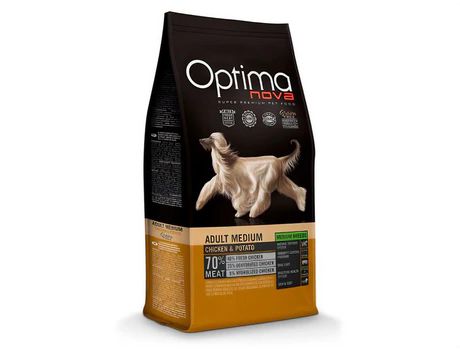 Pienso para Perros OPTIMA NOVA Adult Medium Pollo & Patata Grain Free (12 kg)