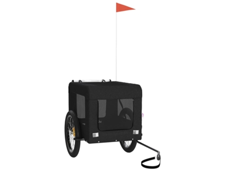 Remolque De Bicicletas Para Mascotas VIDAXL Negro Hierro (68,5x135x73,5 cm)