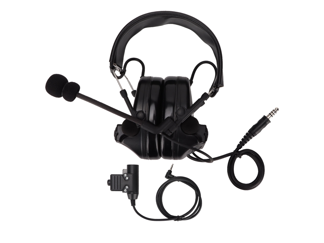 Auriculares Tácticos 7.1mm Con Reducción Profesional De Ruido Y Transductor Ptt U94 Para Orejeras Militares