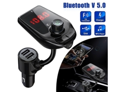Transmisor Fm Bluetooth Yizhood D5 Lcd Grande Modos Reprodução Preto