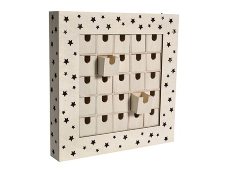 Calendario del Adviento con LED 39 x 39 cm