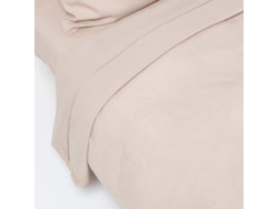 Homescapes Natural European Size Linen Flat Sheet, 240 X 300 Cm