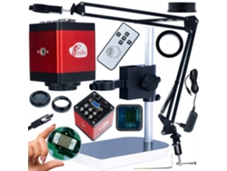 Microscopio digital ODM-180x: brazo ajustable, plataforma y cámara Draco Red Pro de 2 MP | HDMI/VGA