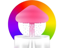 Humidificador Rain Cloud Difusor De Aceite 5 Aceites 7 Luces Yizhood Madera