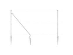 Juego de 52 postes de valla Vidaxl de acero gris (3,2 x 3,2 x 140 cm)