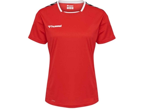 Camiseta de Mujer para Fútbol HUMMEL Authentic Poly Rojo (XL)