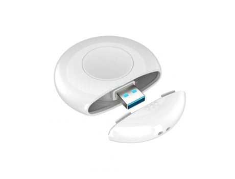5-en-1 cargador inalámbrico portátil lector de tarjetas usb disco duro de expansión tf para iwatch 5 6 7 estación de carga blanca