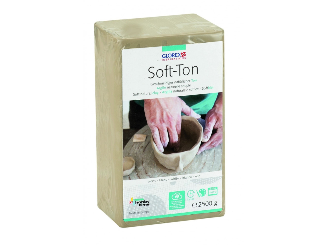 6 8075 301 compuesto para cerámica y modelaje Arcilla 2,5 kg Blanco