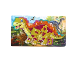 Rompecabezas De Madera Con Forma De Dinosaurio Y Números, Juguete Educativo Para Niños Mayores De 36 Meses.