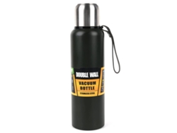 Botella térmica con aislamiento al vacío de 1000 ml, sin BPA, de acero inoxidable 18/8, color negro Gusshious