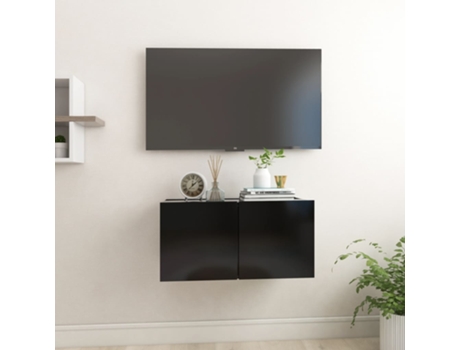 MAISON EXCLUSIVE Mueble de TV colgante negro 60x30x30 cm