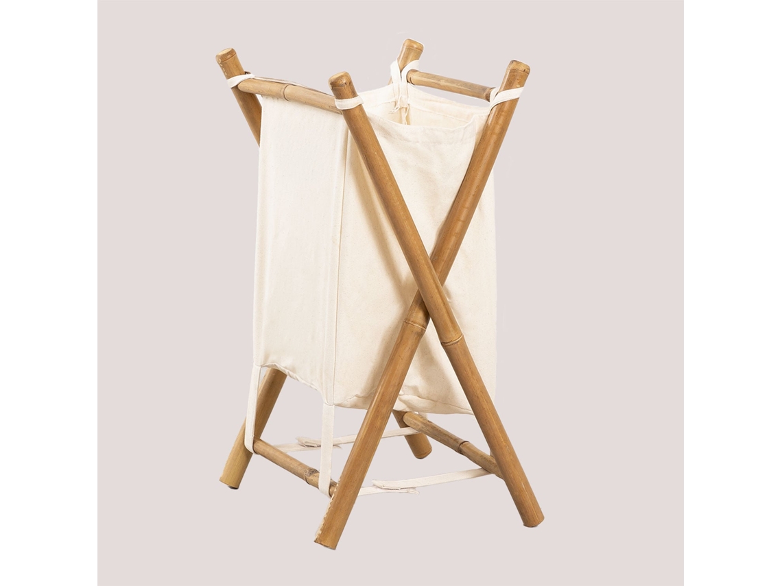 Cesta de Ropa SKLUM Tubai (Beige - Bambú)