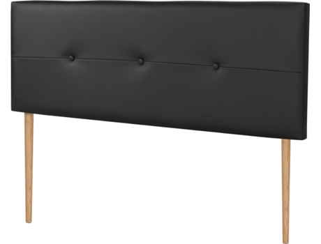 Cabecero DHOME Tapizado (Negro - Polipiel - 105 x 5 x 105 cm)