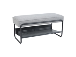 Banco Zapatero Lillehammer Metal/textil 90x37x42cm - Gris [EN.CASA]