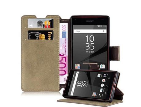 Carcasa para Sony Xperia Z5 COMPACT CADORABO Marrón