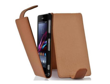 Carcasa para Sony Xperia Z1 COMPACT CADORABO Marrón