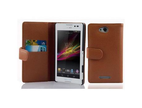 Carcasa para Sony Xperia C CADORABO Marrón