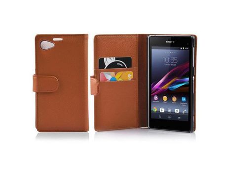 Carcasa para Sony Xperia Z1 COMPACT CADORABO Marrón