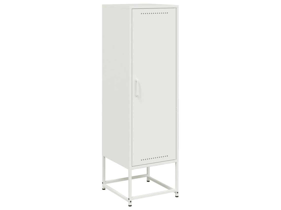 vidaXL Aparador de acero blanco 36x39x123 cm