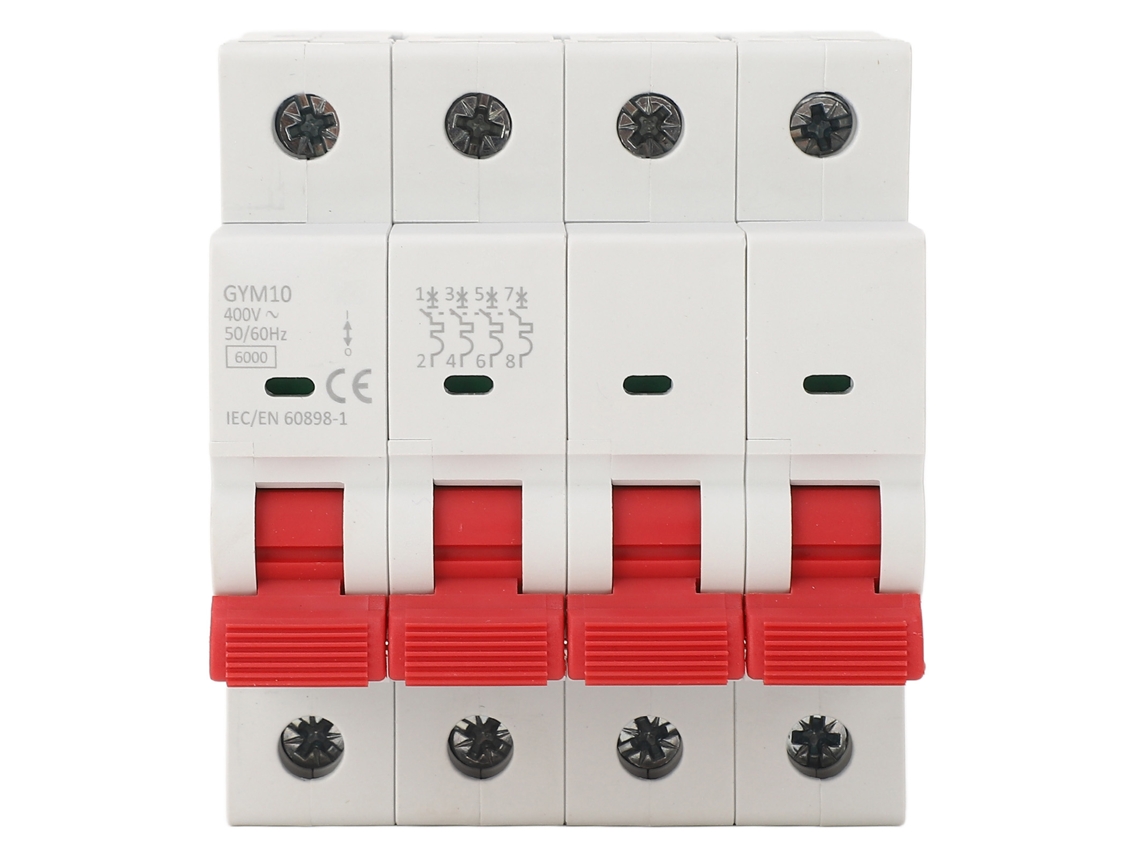 Disyuntor Miniatura De 4 Polos, 6 A, 400 V, Pp, Ignífugo, Para Uso Industrial, Comercial Y Residencial.