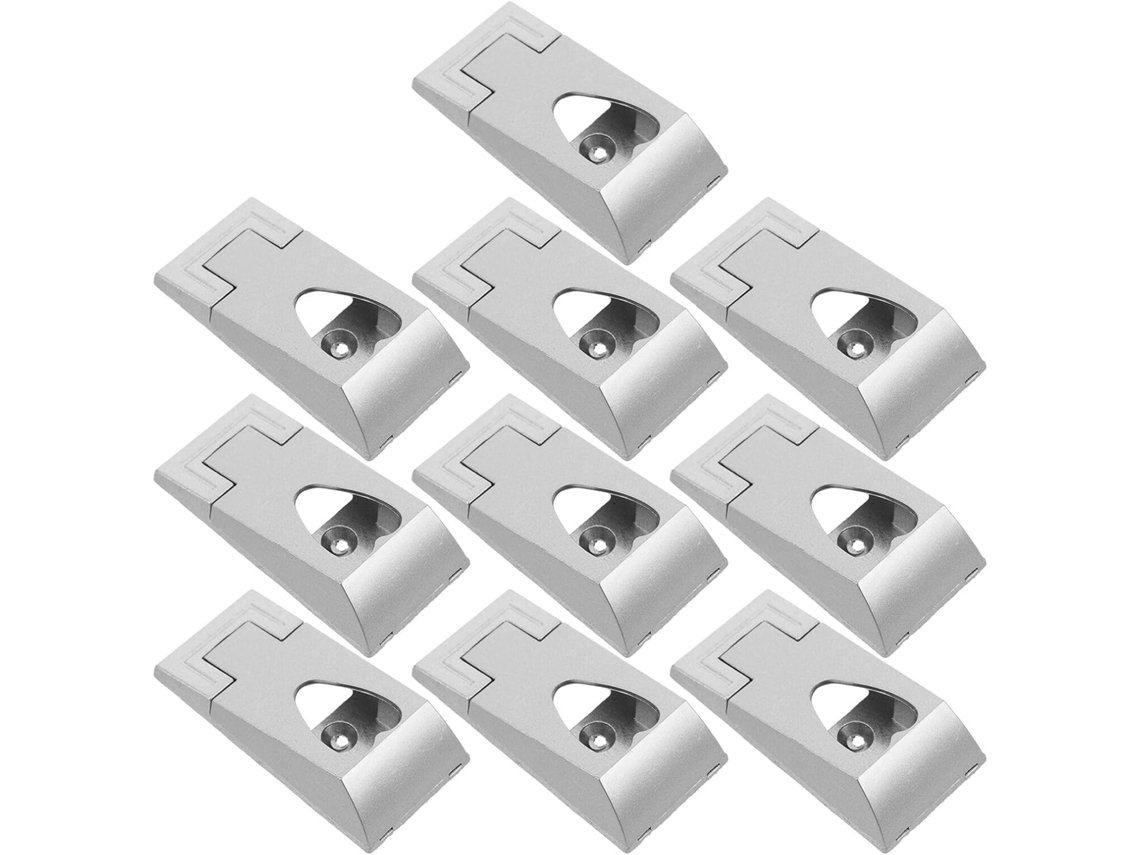 Juego 10 Soportes Metálicos Plateados Percheros Resistentes Duraderos Armarios Vestidores Optimizan