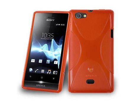 Carcasa para Sony Xperia MIRO CADORABO Rojo