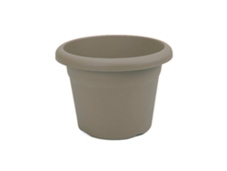 PLASTIKEN TERRA - Maceta Redonda Medida 26 cm 6L Taupe