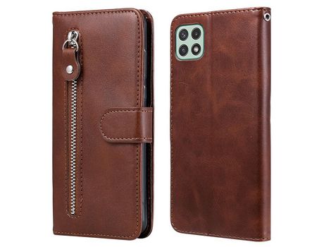 Funda para Samsung Galaxy A22 5G Eu Version (PU, TPU - Marrón)