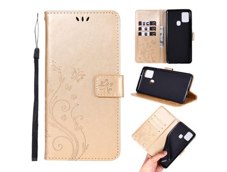 Funda para Samsung Galaxy A21S (PU - Dorado)
