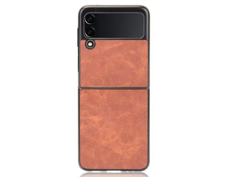 Funda para Samsung Galaxy Z Flip3 5G (TPU, PU - Marrón)