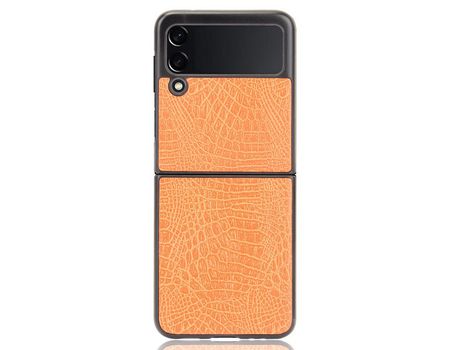 Funda para Samsung Galaxy Z Flip3 5G (TPU, PU - Amarillo)