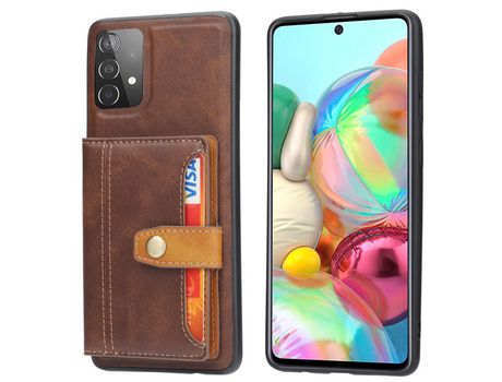 Funda para Samsung Galaxy A33 5G (TPU, PU - Marrón)