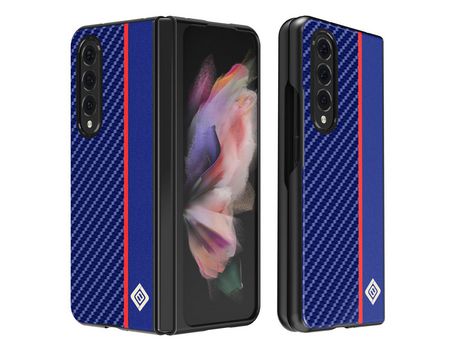 Funda para Samsung Galaxy Z Fold3 5G (TPU, PU - Azul)