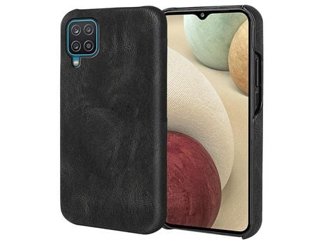 Funda para Samsung Galaxy A12 (TPU, PU - Negro)