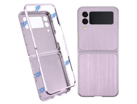Funda para Samsung Galaxy Z Flip3 5G (TPU e Metal - Morado)