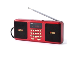 Radio estéreo FM portátil Viewleaf con altavoz inalámbrico, batería recargable, compatible con tarjeta TF, USB, Bluetooth y receptor FM.