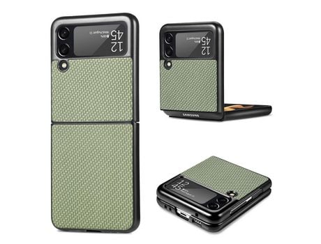 Funda para Samsung Galaxy Z Flip3 5G (TPU, PU - Verde)
