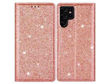 Funda para Samsung Galaxy S22 Ultra (TPU, PU - Rosa)
