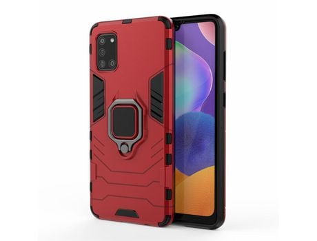 Funda para Samsung Galaxy A31 (TPU, PU - Rojo)