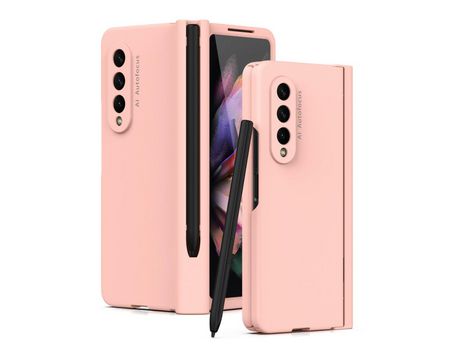 Funda para Samsung Galaxy Z Fold3 5G (TPU, PU - Rosa)