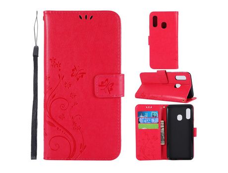 Funda para Samsung Galaxy A20E (PU - Rojo)