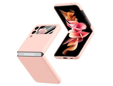 Funda para Samsung Galaxy Z Flip3 5G (TPU, PU - Rosa)