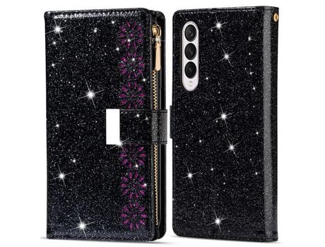 Funda para Samsung Galaxy Z Fold3 5G (PU - Negro)
