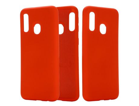 Funda para Samsung Galaxy A40 (Silicona - Rojo)