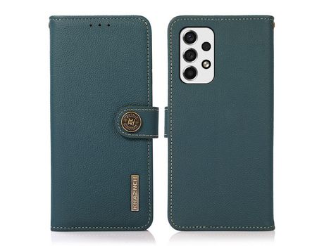 Funda para Samsung Galaxy A53 5G ( Couro Genuíno - Verde)