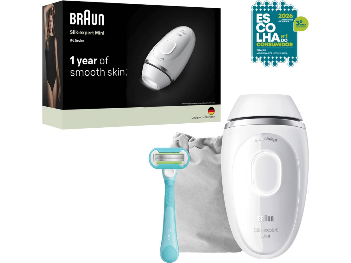 Depiladora Luz Pulsada BRAUN Silk-Expert Mini PL1114 (IPL - Multi-zonas - Corriente)  